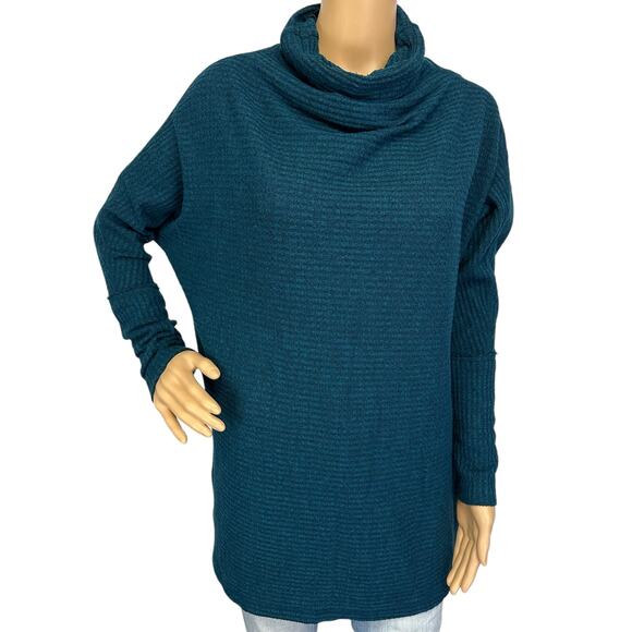 Free People We The Free Kitty Thermal Tunic Top Teal Deep Valley Size XS - Picture 6 of 14